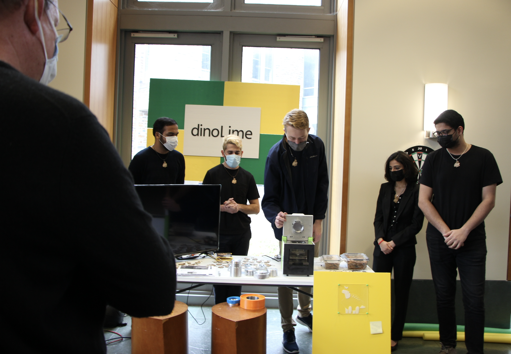 Students present their DoughLove oven product