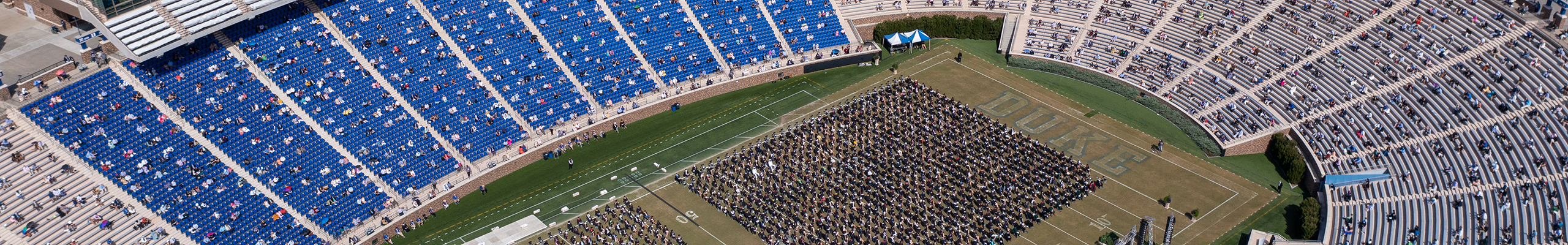 Aerial view of Wallace Wade Stadium at Duke University