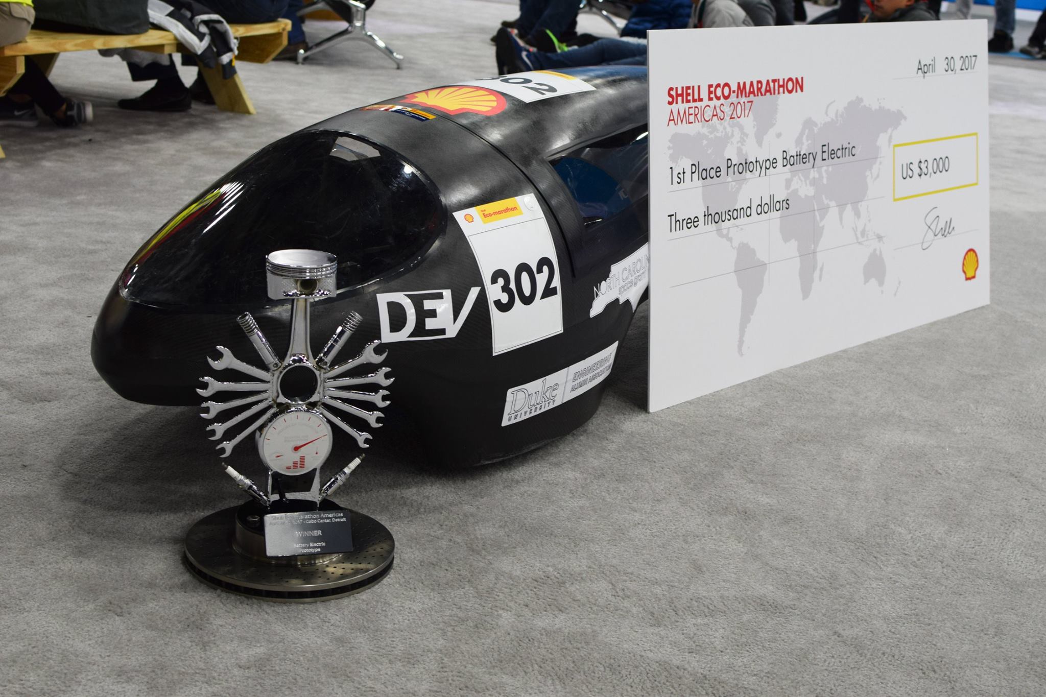 Duke Electric Vehicle Takes First Place at Shell Americas