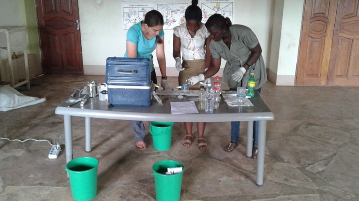 Michelle Moffa studies how to provide access to clean water during one of her trips for the Grand Challenge Scholar Program 
