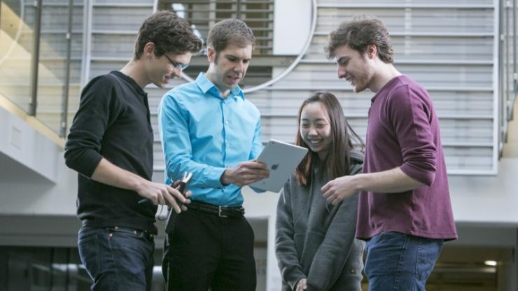 Kyle Bradbury works with a team of students on the original solar-panel-spotting computer algorithms