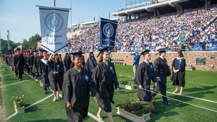 The Department of Electrical and Computer Engineering (ECE) at Duke conferred numerous awards and honors upon members of its graduating class during the 2018 commencement weekend, May 11-13