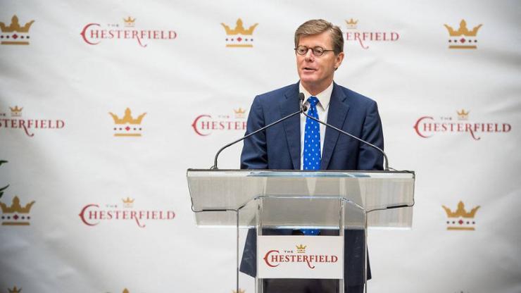 In remarks at the Chesterfield, President Vince Price outlined the value of Duke's investment in the Durham downtown. Photo copyright by f8 Photo Studios
