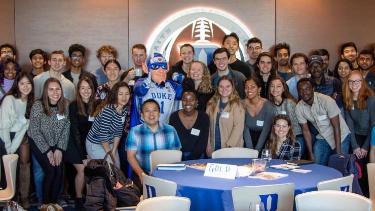Students and staff at the Student Founders Program kick-off, Feb. 29, 2020.