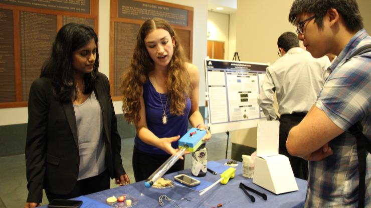 Students present a needle localizer project