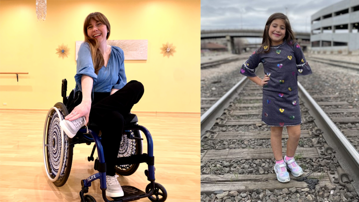 Laurie Aman is a paraplegic woman and Sadie Obana was born with one hand