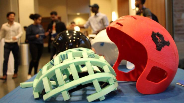 3-D printed helmets