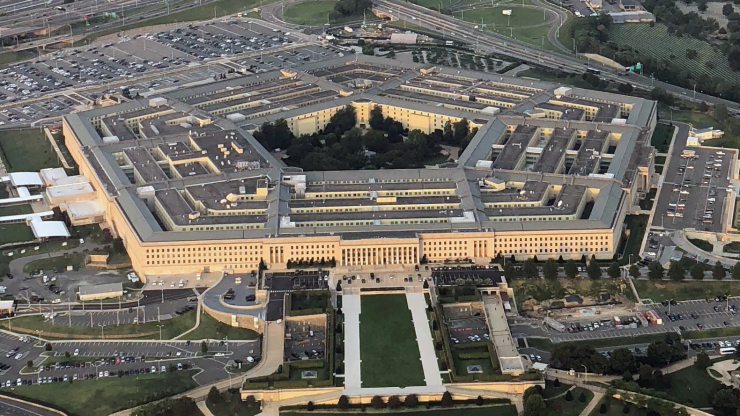 The U.S. Pentagon building aerial image