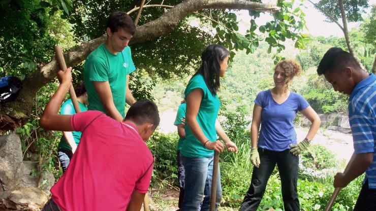 Environmental engineering major Karyn Saunders created computational models to understand problems with a greywater treatment system in Honduras—part of her NAE Grand Challenge Scholars project advised by faculty mentor David Schaad.