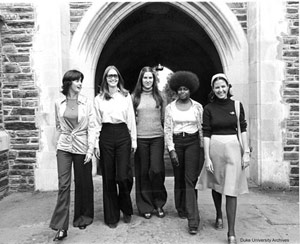 Duke women in 1976.