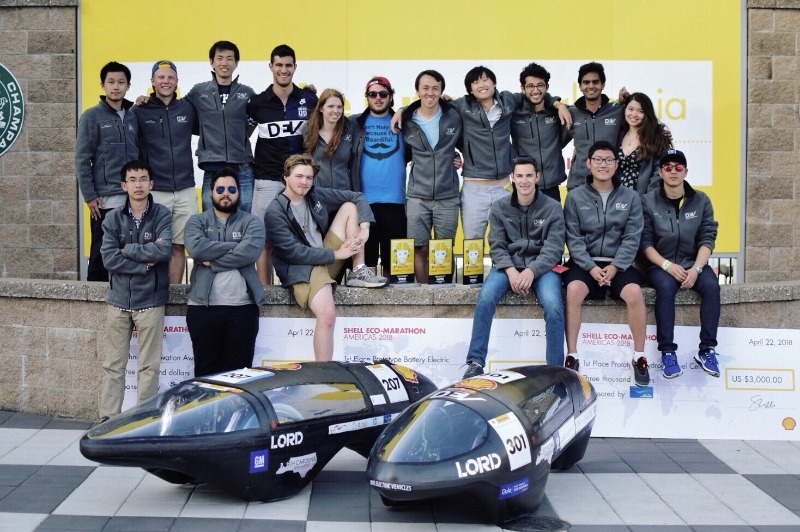 Duke Electric Vehicles won first place for its electric vehicle, first place for its hydrogen fuel cell vehicle, and a Technical Innovation Award for its hydrogen fuel cell research and development