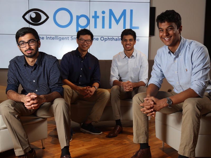 Anuj Thakkar, Kevin Zheng, Nikhil Ravi and Pranav Warman of OptiML