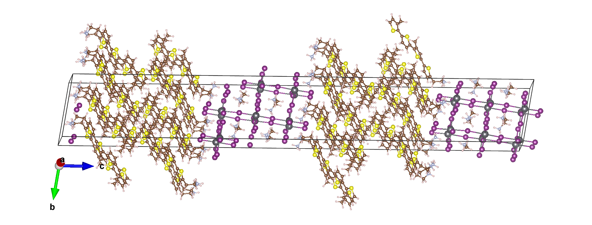Illustration of positive charge carriers within a class of materials called perovskites