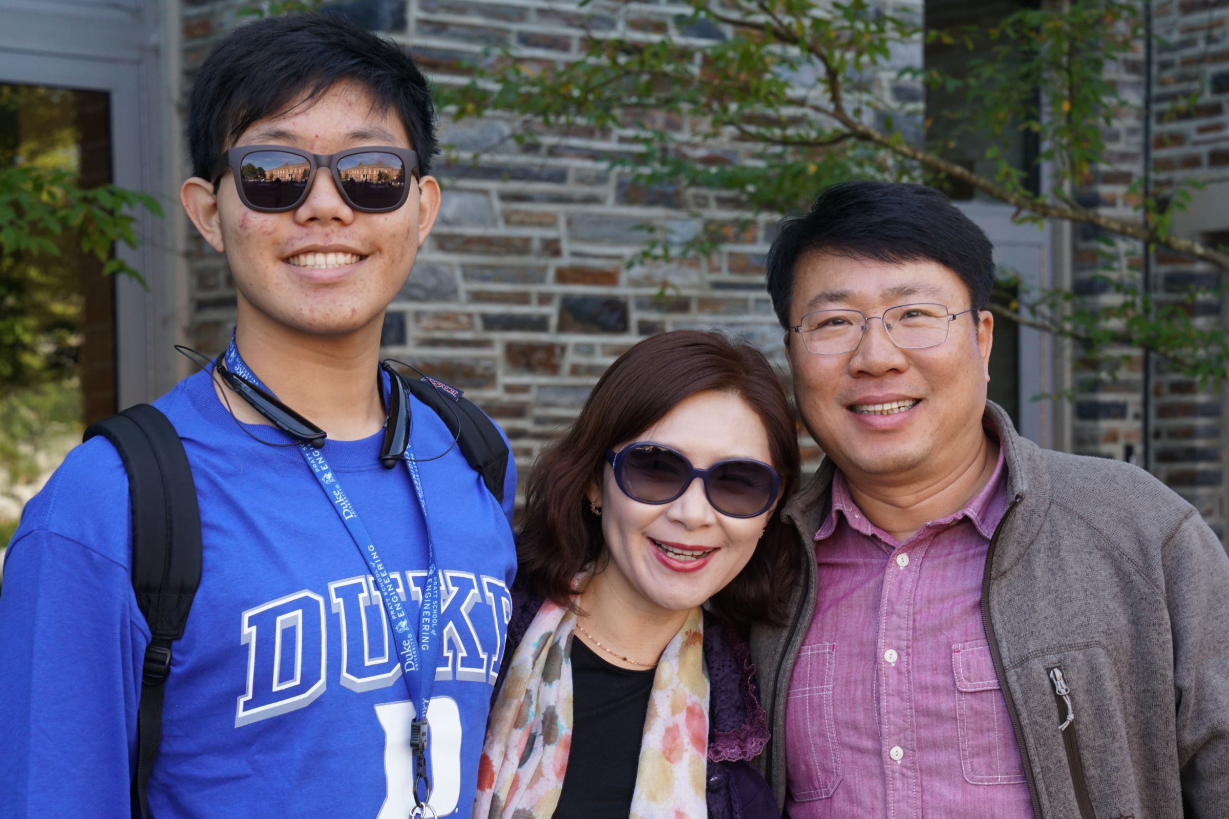 Student and parents at Duke University