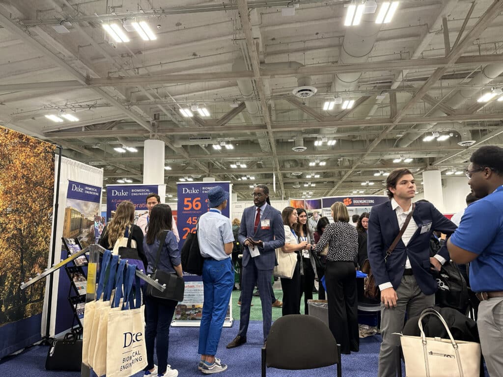 With a busy booth, impressive research presentations, and a large faculty and student presence, Duke BME made a grand showing at the annual meeting