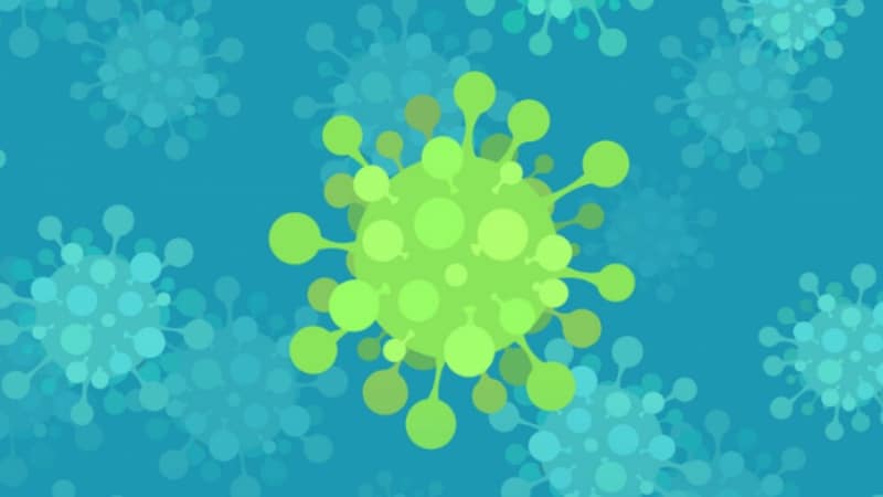 graphic illustration of a coronavirus