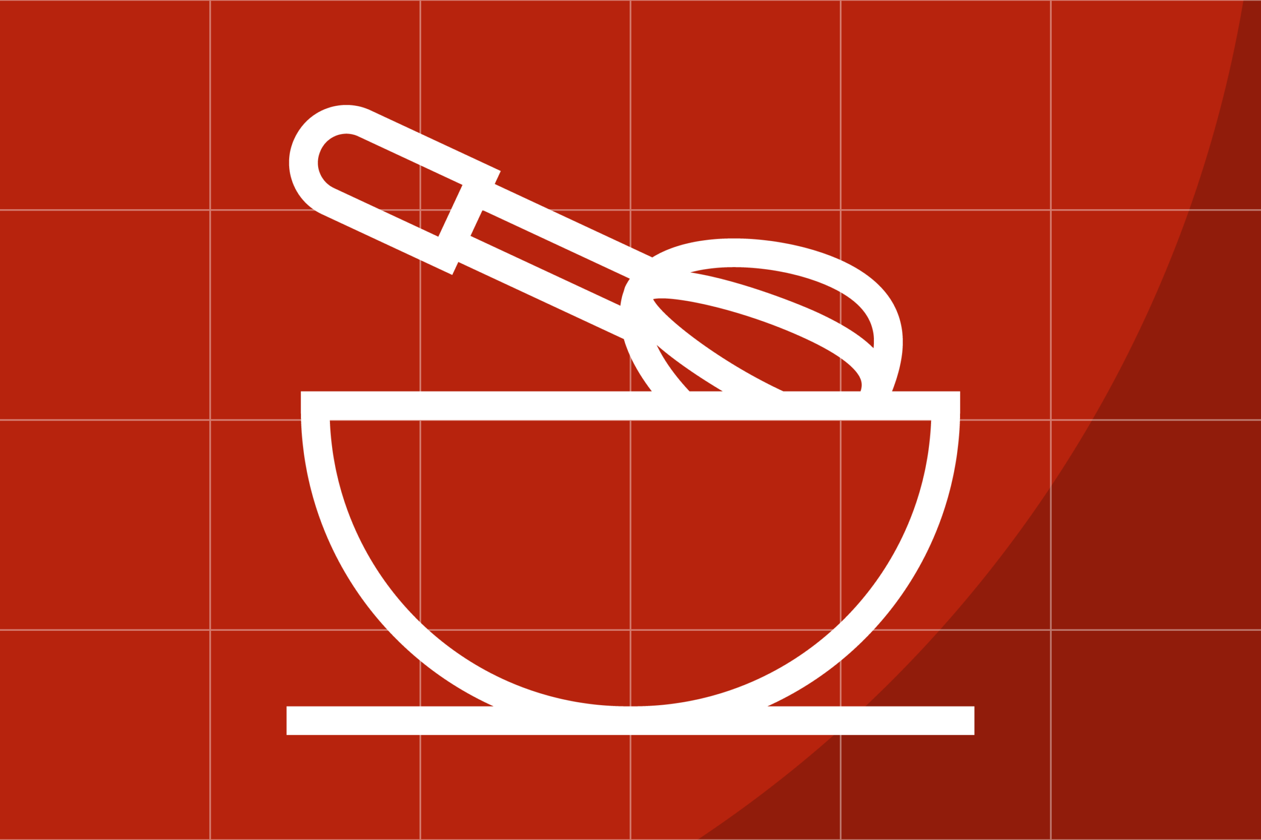 podcast cover art: mixing bowl and whisk