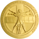 inscribed gold medallion IEEE Medal for Innovations in Healthcare Technology
