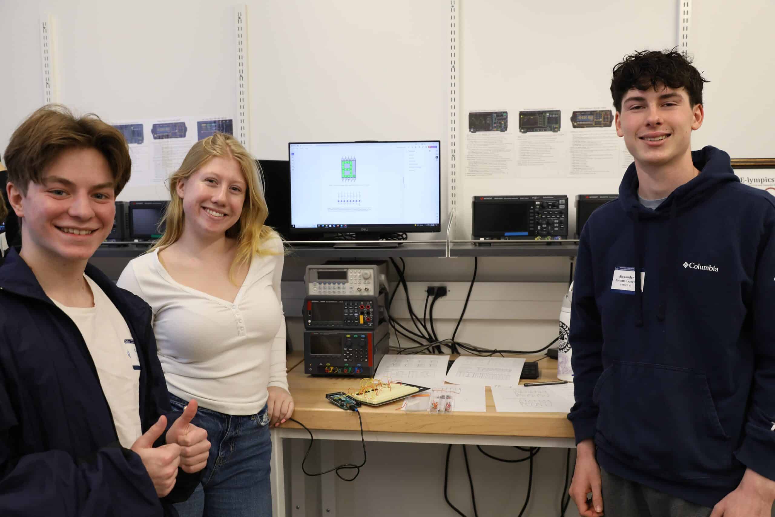 Riverside High School students doing an ECE lab