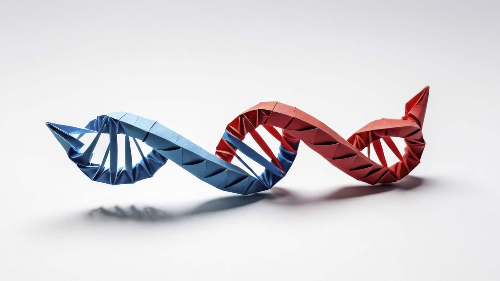 A vibrant representation of DNA showcasing creativity in origami