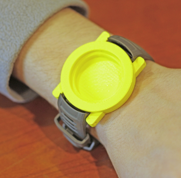 Prototype of watch project on wrist